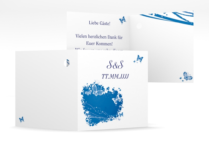 Geschenkanhänger Hochzeit Mailand Geschenkanhänger 10er Set blau hochglanz