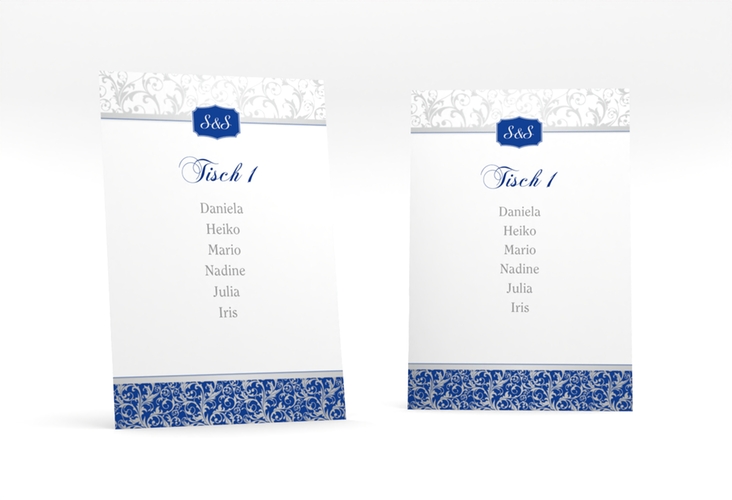 Tischaufsteller Hochzeit Latina Tischaufsteller blau hochglanz