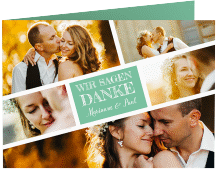 Klick: Details zu Danksagungskarte Hochzeit "Rise" anzeigen Danksagungskarte Hochzeit Rise A6 Klappkarte quer mint