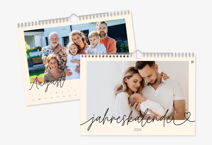 Wandkalender A4 Querformat Jahresgefühle A4 quer beige