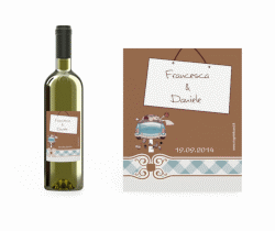 Klick: Details zu Etichette vino matrimonio collezione Stoccarda anzeigen Etichette vino matrimonio collezione Stoccarda Etikett Weinflasche 4er Set blu