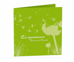 Klick: Details zu Inviti matrimonio collezione Murcia anzeigen Inviti matrimonio collezione Murcia Quadratische Klappkarte verde