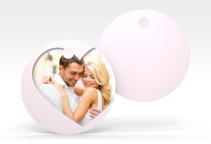 Geschenkanhänger Hochzeit Sweetheart Geschenkanhänger, rund rosa