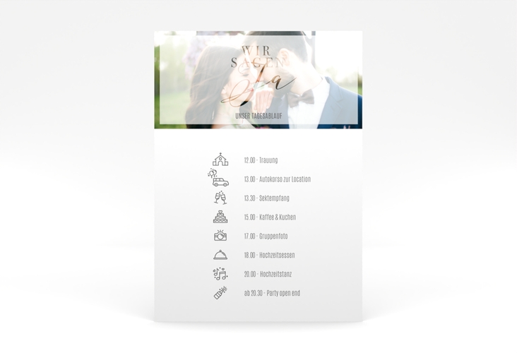 Tagesablauf Poster Hochzeit Amazing 50 x 70 cm Poster weiss