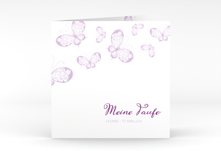 Einladung Taufe Protection quadr. Klappkarte