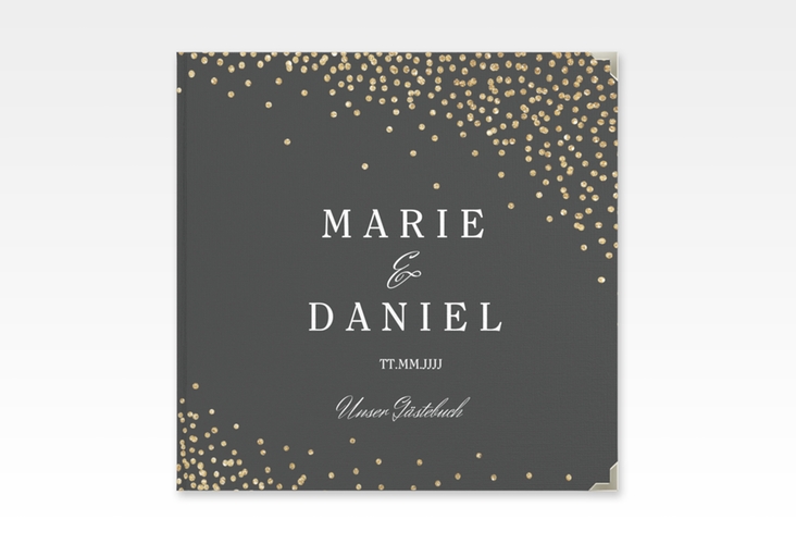 Gästebuch Selection Hochzeit Glitter Leinen-Hardcover schwarz