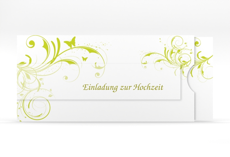 Hochzeitseinladung Palma Einsteckkarte gruen