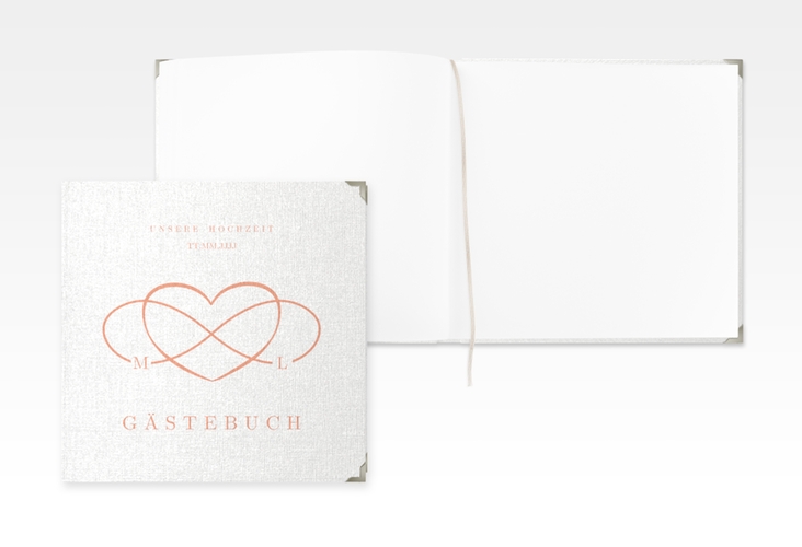 Gästebuch Selection Hochzeit Infinity Leinen-Hardcover apricot