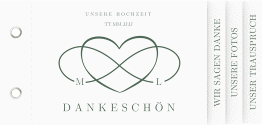 Klick: Details zu Dankeskarte Hochzeit "Infinity" anzeigen Dankeskarte Hochzeit Infinity Booklet gruen