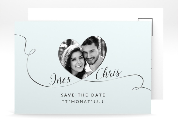 Save the Date-Postkarte Dolce A6 Postkarte tuerkis