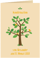 Klick: Details zu Konfirmationseinladung "Roots" anzeigen Konfirmationseinladung Roots A6 Klappkarte hoch gelb