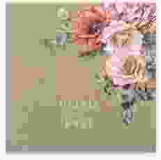 Gästebuch Selection Hochzeit Grazioso Leinen-Hardcover Kraftpapier modern mit Mohnblumen und Rosen