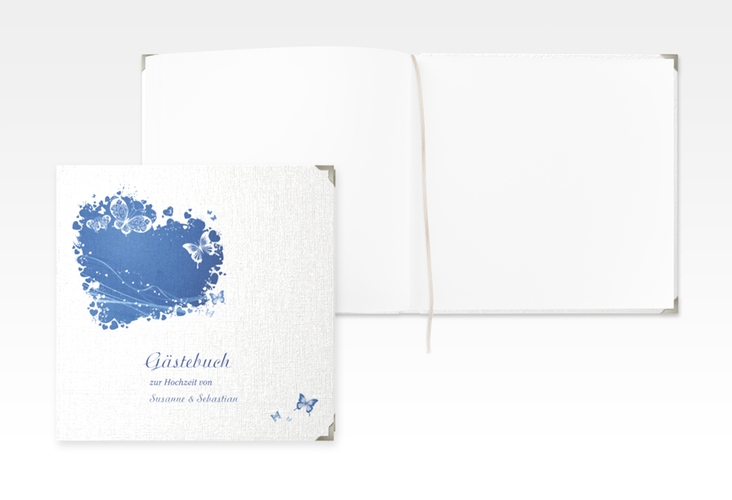 Gästebuch Selection Hochzeit Mailand Leinen-Hardcover blau
