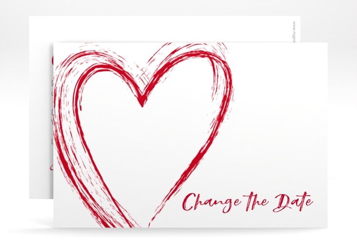Change the Date-Karte Liebe A6 Karte quer
