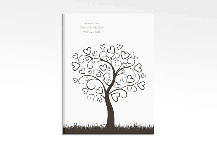 Wedding Tree Leinwand Hochzeitsbaum William (bis 150 Gäste) 30 x 40 cm braun