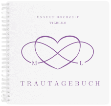 Klick: Details zu Trautagebuch Hochzeit "Infinity" anzeigen Trautagebuch Hochzeit Infinity Trautagebuch Hochzeit lila