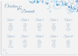 Klick: Details zu Sitzplan Leinwand Hochzeit "Lilly" anzeigen Sitzplan Leinwand Hochzeit "Lilly" 70 x 50 cm Leinwand pink