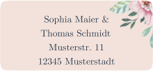 Klick: Details zu Absenderetikett Hochzeit "Blooming" anzeigen Absenderetikett Hochzeit Blooming 45,7 x 21,2 mm rosa