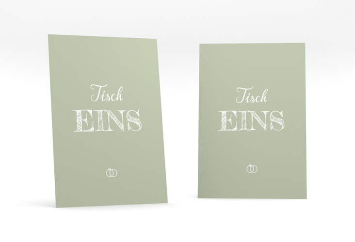 Tischnummer Hochzeit Rise Tischaufsteller gruen