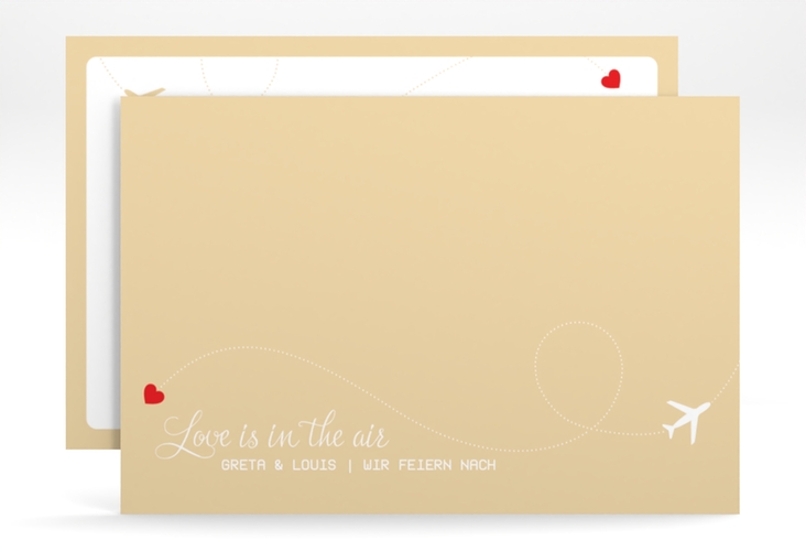 Change the Date-Karte Weddingpass A6 Karte quer beige