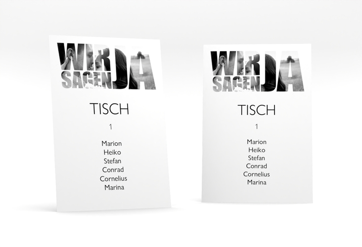 Tischaufsteller Hochzeit Letters Tischaufsteller weiss