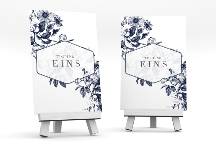 Tischnummer Hochzeit Magnificent Tischaufsteller blau