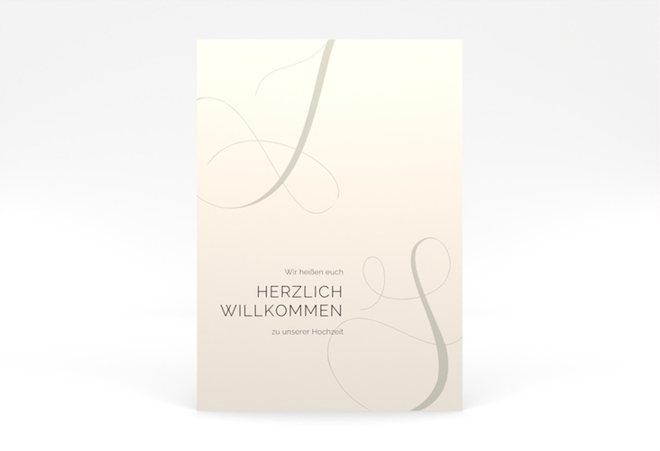 Willkommensschild Poster Eheschließung 50 x 70 cm Poster beige