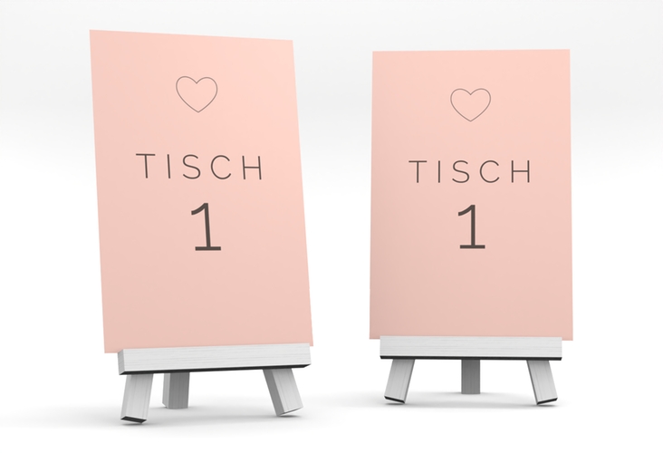 Tischnummer Hochzeit Lebenstraum Tischaufsteller grau hochglanz