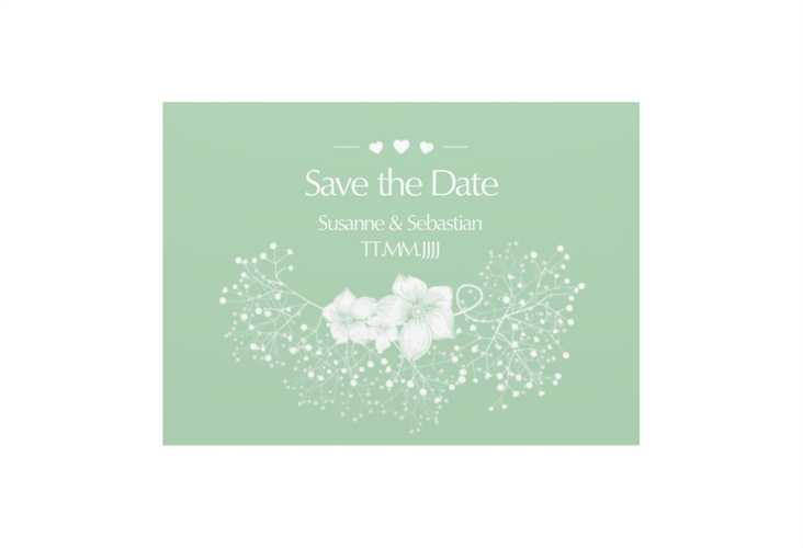 Save the Date-Visitenkarte Jena Visitenkarte quer mint