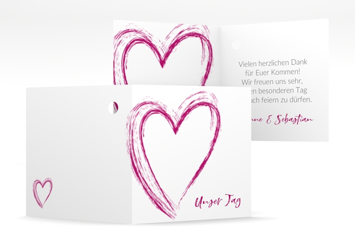 Geschenkanhänger Hochzeit Liebe Geschenkanhänger 10er Set pink hochglanz