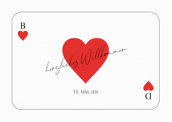 Willkommensschild Poster "Kartenspiel"