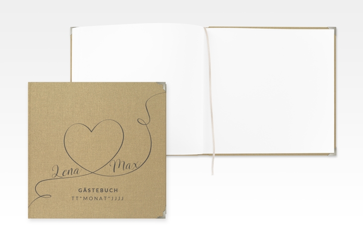 Gästebuch Selection Hochzeit Herzensbund Leinen-Hardcover