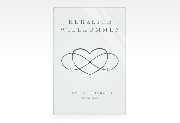 Willkommensschild Acryl Infinity 40 x 60 cm Acryl gruen