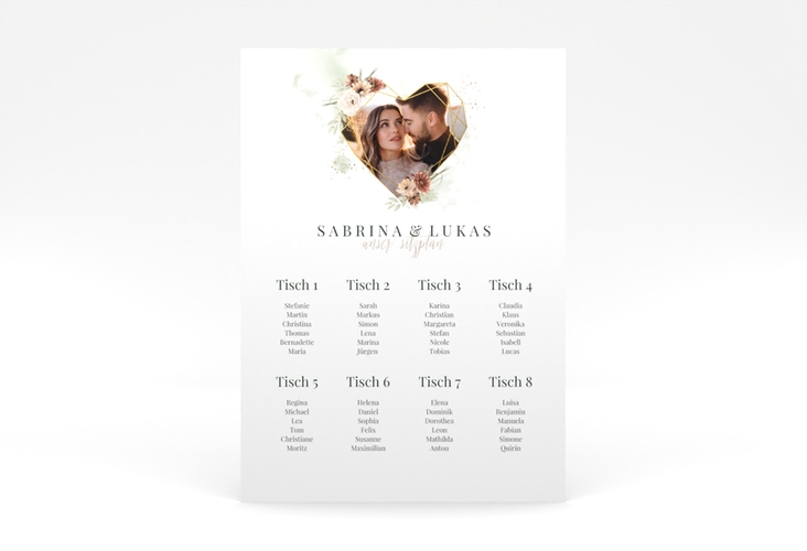 Sitzplan Poster Hochzeit Odeur 50 x 70 cm Poster