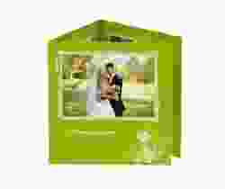 Ringraziamenti matrimonio collezione Murcia quadr. Doppel-Klappkarte verde