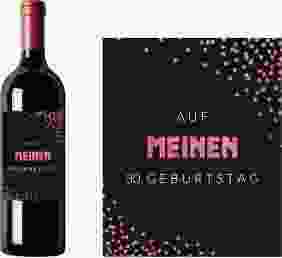 Weinflaschen-Etikett Glitzer Etikett Weinflasche 4er Set pink