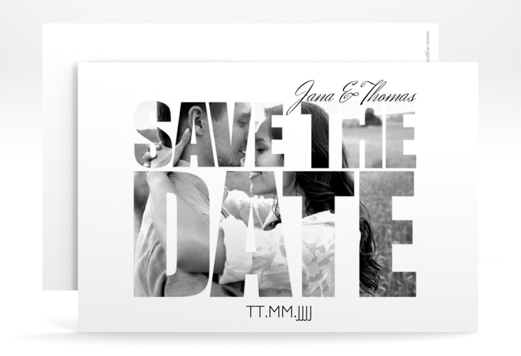 Save the Date-Karte Hochzeit Letters A6 Karte quer