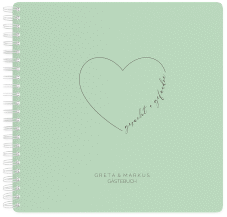 Klick: Details zu Gästebuch Hochzeit "Lebenstraum" anzeigen Gästebuch Hochzeit Lebenstraum Ringbindung mint