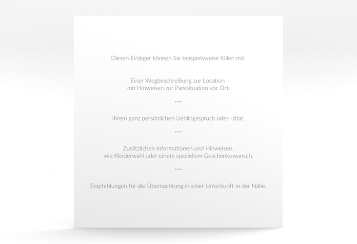 Einleger quadratisch quadratisch