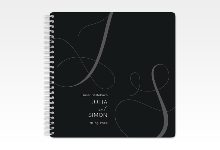 Gästebuch Hochzeit Eheschließung Ringbindung schwarz