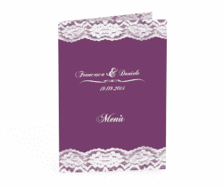 Klick: Details zu Menù matrimonio collezione Montreux anzeigen Menù matrimonio collezione Montreux DIN A5 geklappt fucsia