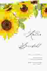 Menükarte Hochzeit "Sonnenblume"