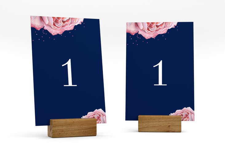 Tischnummer Hochzeit Cherie Tischaufsteller rosa hochglanz