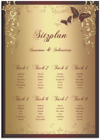 Klick: Details zu Sitzplan Leinwand Hochzeit "Toulouse" anzeigen Sitzplan Leinwand Hochzeit "Toulouse" 50 x 70 cm Leinwand rot