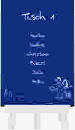 Tischaufsteller Hochzeit Pisa Tischaufsteller blau