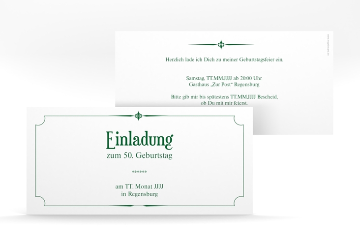 Einladungskarte "Helmut/Helmine" DIN lang