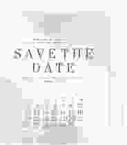 Save the Date-Kalenderblatt Blush Kalenderblatt-Karte lila