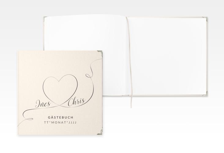 Gästebuch Selection Hochzeit Dolce Leinen-Hardcover beige