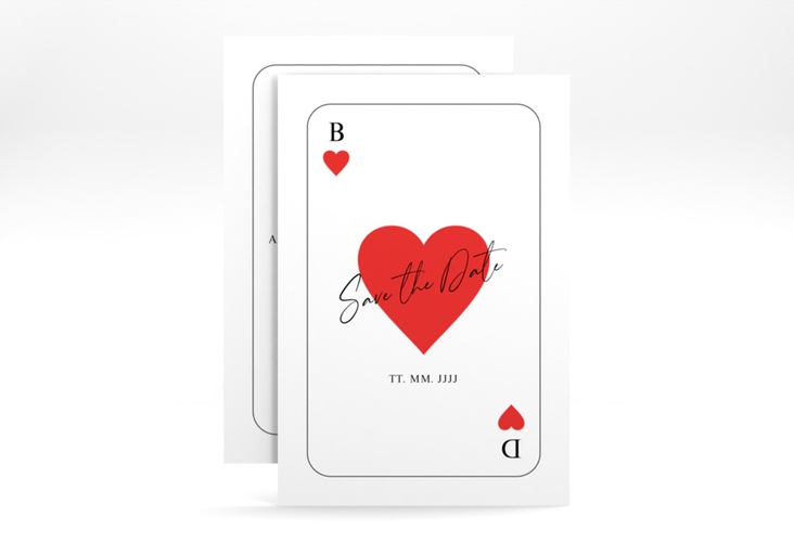 Save the Date-Karte Kartenspiel A6 Karte hoch weiss