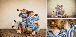 DIN-lang Karte - 3 Bilder lange Karte quer